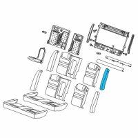 OEM Chevrolet Monte Carlo Pad Asm, Rear Seat Back Cushion Side Bolster Diagram - 19122655