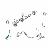 OEM 2014 Infiniti Q60 Power Steering Hose & Tube Assembly Diagram - 49721-JK61C