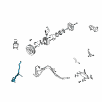 OEM 2013 Infiniti G37 Power Steering Hose & Tube Assembly Diagram - 49721-JK61C