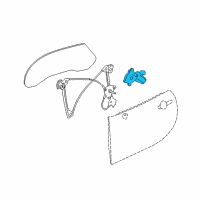 OEM Pontiac Solstice Motor Asm-Front Side Door Window Regulator Diagram - 15243979