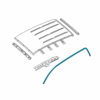 OEM 2005 Mercury Mariner Weatherstrip Diagram - 5L8Z-7851222-AA