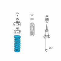 OEM 1993 Acura NSX Rubber, Spring Seat Diagram - 51686-SL0-003