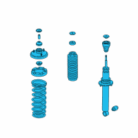 OEM 1993 Acura NSX Shock Absorber Kit, Rear Diagram - 06521-SL0-950