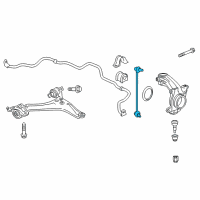 OEM Honda Accord Link, Left Front Stabilizer Diagram - 51325-T2A-A01