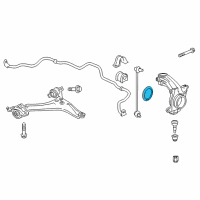 OEM 2019 Acura TLX Ring, Front Knuckle Diagram - 44348-T2A-A00