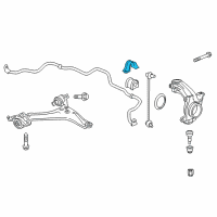 OEM Honda Accord Bracket, Front Stabilizer Diagram - 51308-SDA-A00