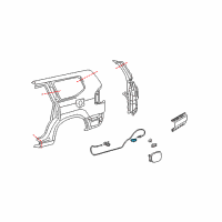 OEM 2008 Toyota 4Runner Release Cable Clip Diagram - 77377-35010