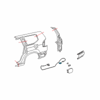 OEM 2008 Toyota Land Cruiser Release Cable Clip Diagram - 77377-35010