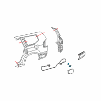 OEM Scion xB Fuel Door Hinge Diagram - 77360-02020