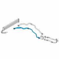 OEM BMW Transmission Oil Cooler Line, Flow Diagram - 17-22-2-284-697