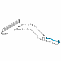 OEM 2017 BMW M3 Transmission Oil Cooler Line, Return Diagram - 17-22-2-284-549