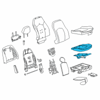 OEM 2013 Cadillac CTS Seat Cushion Heater Diagram - 22739288