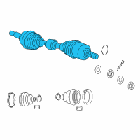 OEM 2013 Jeep Compass Axle Half Shaft Diagram - 52123871AB