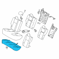 OEM 2014 Toyota Corolla Seat Cushion Pad Diagram - 71503-02450