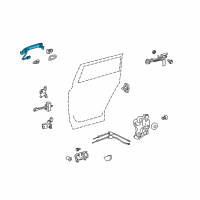 OEM 2007 Toyota 4Runner Handle, Outside Diagram - 69211-28070-A3