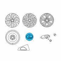 OEM 2022 Lexus RC F Ornament Sub-Assembly, W Diagram - 42603-50381