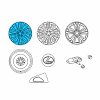 OEM 2022 Lexus RX450hL Wheel, Disc Diagram - 42611-48A90