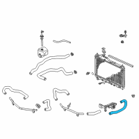 OEM 2000 Honda S2000 Hose B, Water Inlet Diagram - 79722-S2A-A00