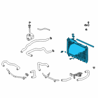 OEM 2003 Honda S2000 Radiator (Denso) Diagram - 19010-PCX-013