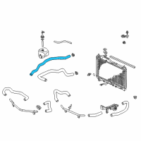 OEM 2008 Honda S2000 Hose, Water (Upper) Diagram - 19501-PCX-010