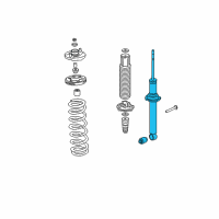 OEM 2004 Honda Accord Shock Absorber Unit, Rear Diagram - 52611-SDA-A02