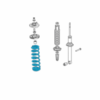 OEM 2004 Honda Accord Spring, Rear Diagram - 52441-SDP-A02