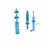 OEM 2003 Honda Accord Shock Absorber Assembly, Rear Diagram - 52610-SDP-A01