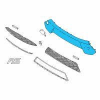 OEM Ford Focus Grille Cover Diagram - G1EZ-17B968-AB