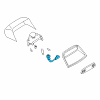 OEM 2000 Nissan Altima High Mounting Stop Lamp Socket Assembly Diagram - 26597-9E020