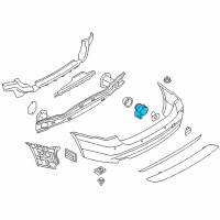 OEM 2017 BMW 328d xDrive Ultrasonic Sensor Diagram - 66-20-9-261-587