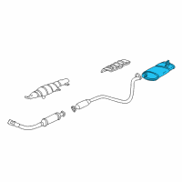 OEM 2003 Pontiac Sunfire Exhaust Muffler Assembly (W/ Tail Pipe) Diagram - 89047810