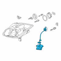 OEM Acura Unit Assembly, Hid Diagram - 33109-S6M-003