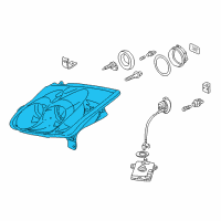 OEM 2002 Acura NSX Right Headlight Diagram - 33101-SL0-A04