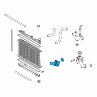 OEM 2009 Lexus IS350 Water Inlet Sub-Assy, W/Thermostat Diagram - 16031-31020