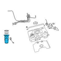 OEM 2016 Dodge Viper Fuel Pump/Level Unit Module Kit Diagram - 68026581AD