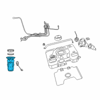 OEM Dodge Viper Fuel Pump/Level Unit Module Kit Diagram - 68026581AD