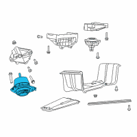 OEM 2013 Dodge Durango INSULATOR-Engine Mount Diagram - 52124675AF