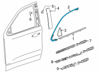 OEM 2021 GMC Sierra 2500 HD Upper Molding Diagram - 84938761