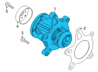 OEM Hyundai Kona Pump Assembly-Coolant Diagram - 25100-2M800