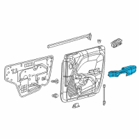 OEM 2018 Dodge Challenger Front Door Trim Armrest Diagram - 5LE441XCAC