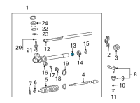 OEM 1995 Hyundai Accent Bush-Rack Diagram - 56555-25000