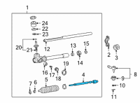 OEM 2000 Hyundai Accent Ball Joint Assembly, Inner Diagram - 56540-25000