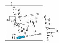 OEM 1999 Hyundai Accent Bellows-Steering Gear Box Diagram - 56528-24000