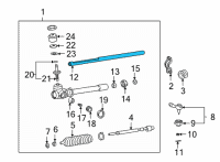 OEM Hyundai Accent Rack-Steering Gear Box Diagram - 56531-25010