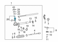 OEM Hyundai Accent Pinion Assembly-Steering Gear Box Diagram - 56511-25000