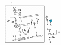 OEM Hyundai Accent Rubber-Gear Box Mounting Diagram - 56222-25000