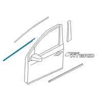OEM 2017 Nissan Rogue Moulding Assy-Front Door Outside, RH Diagram - 80820-4CL0A
