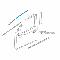 OEM 2017 Nissan Rogue MOULDING Front Door SASH, Front LH Diagram - 80283-4BA3A