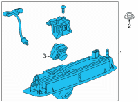 OEM 2021 Cadillac CT5 License Lamp Assembly Diagram - 84759498