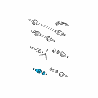 OEM 2005 Saturn Ion Boot Kit, Front Wheel Drive Shaft Tri-Pot Joint Diagram - 22701380